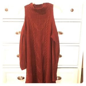 Small brown knit dress